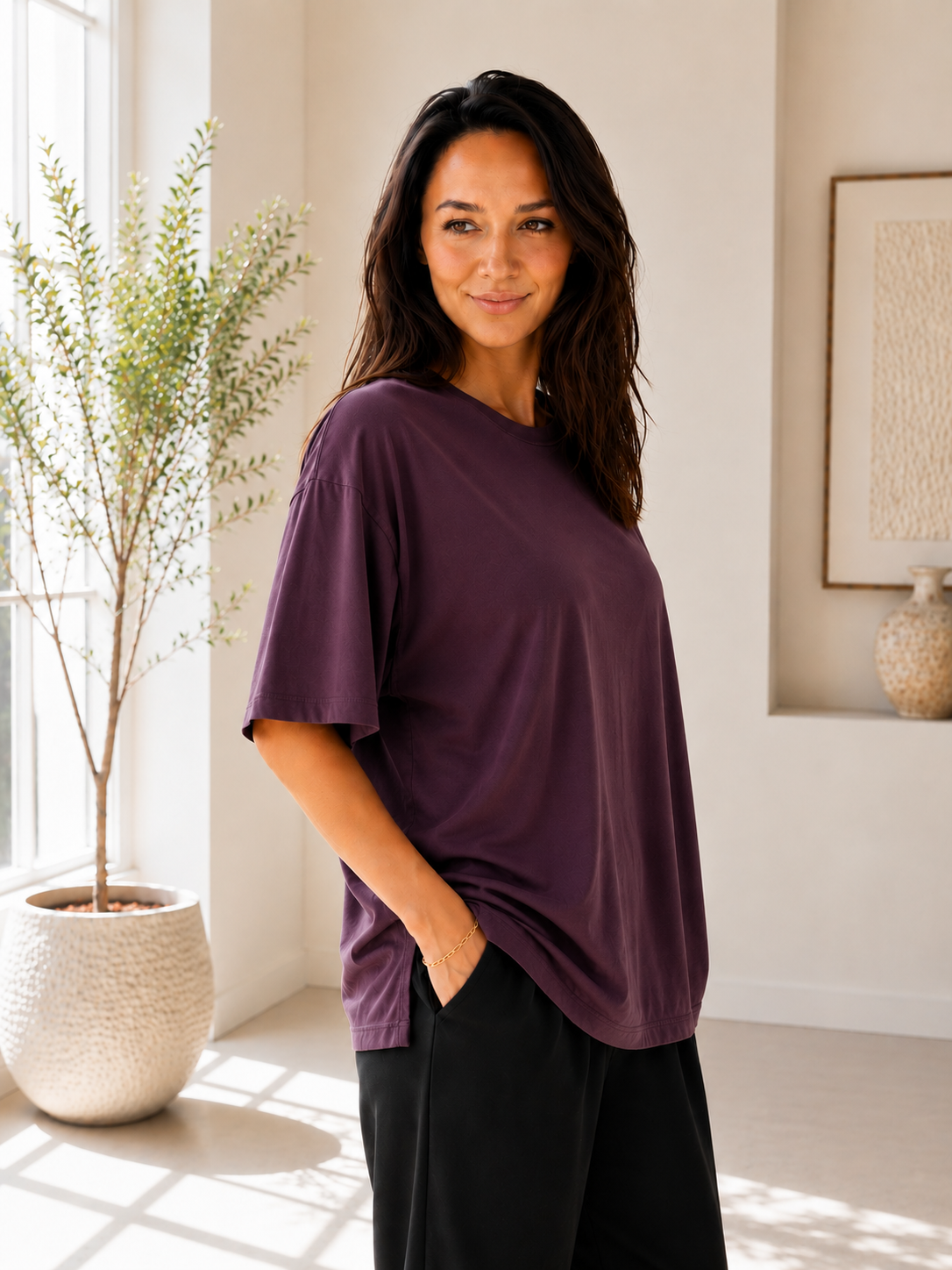 Modal Oversize Basic Tişört