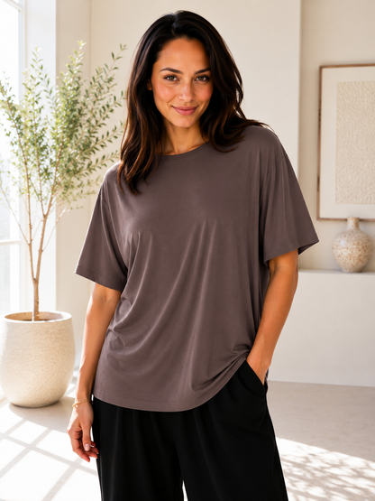 Modal Oversize Basic Tişört